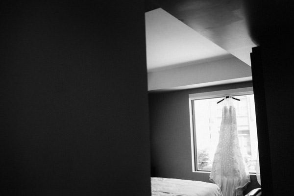 wedding dress in the Sam Houston Hotel