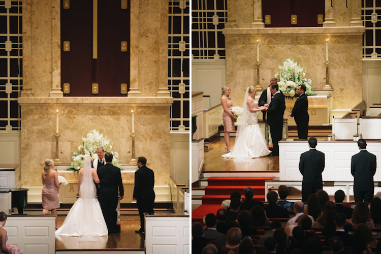 wedding ceremony photos at st. luke's united methodist church