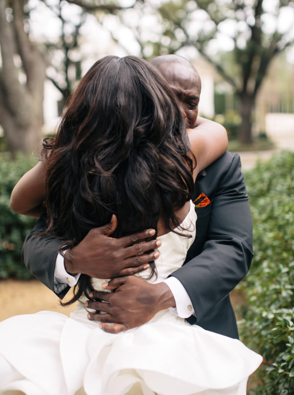 Emotional First Look portraits at Hotel Zaza Houston