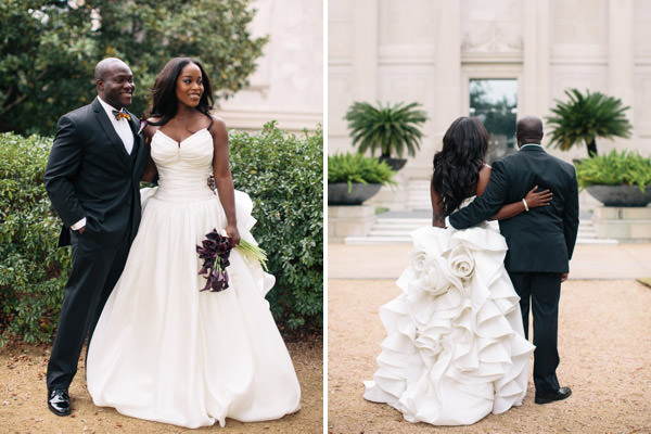 Bride and Groom Portraits outside Hotel Zaza Houston