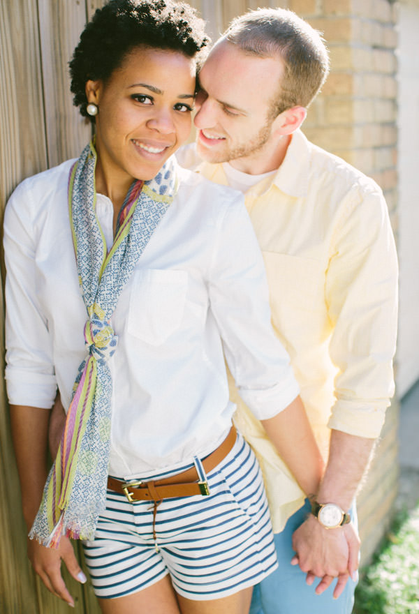 Downtown Houston Engagement Photo