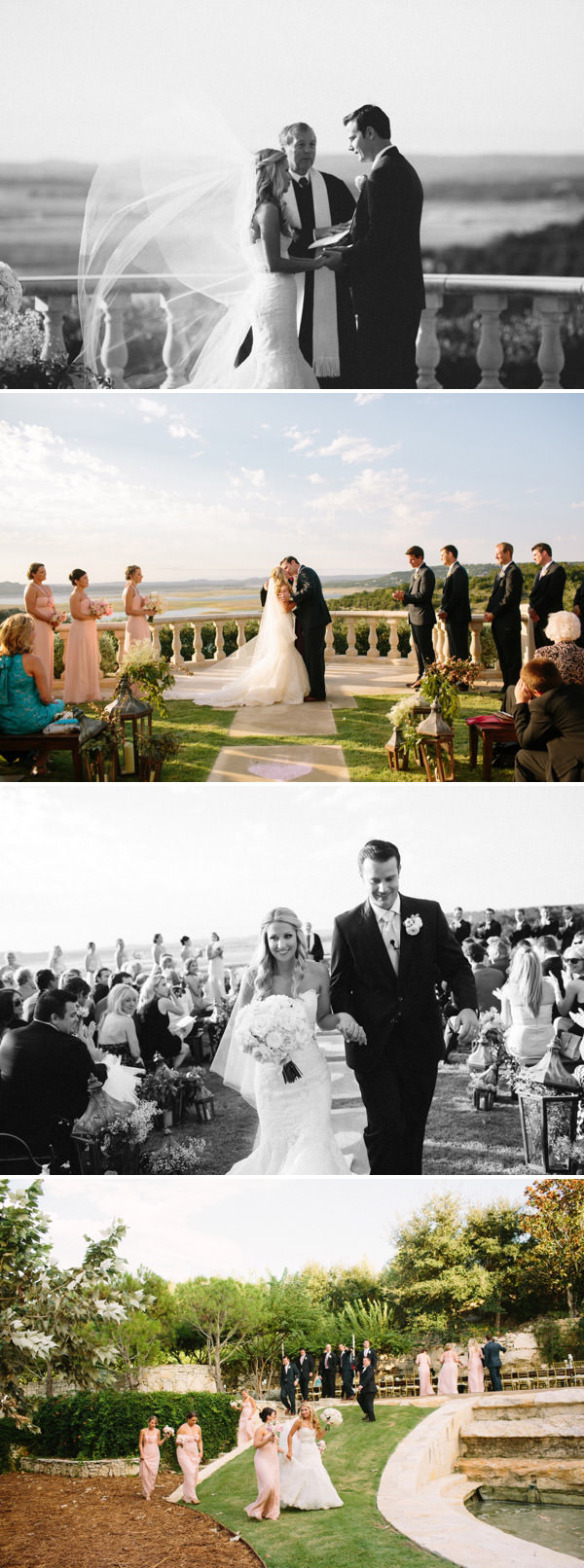 pictures of ceremony at villa de lago