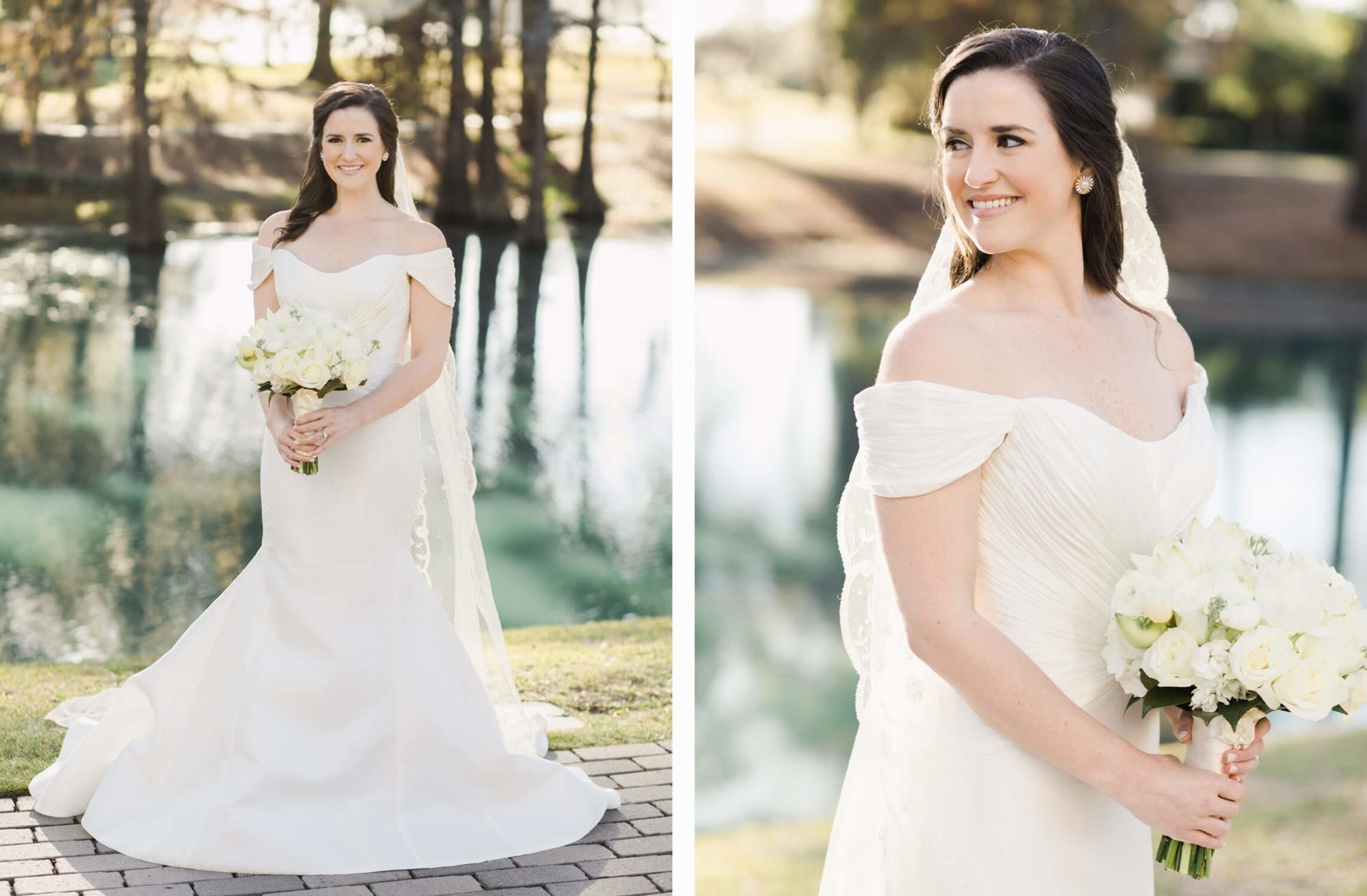 Bridal portraits at Lakeside Country Club