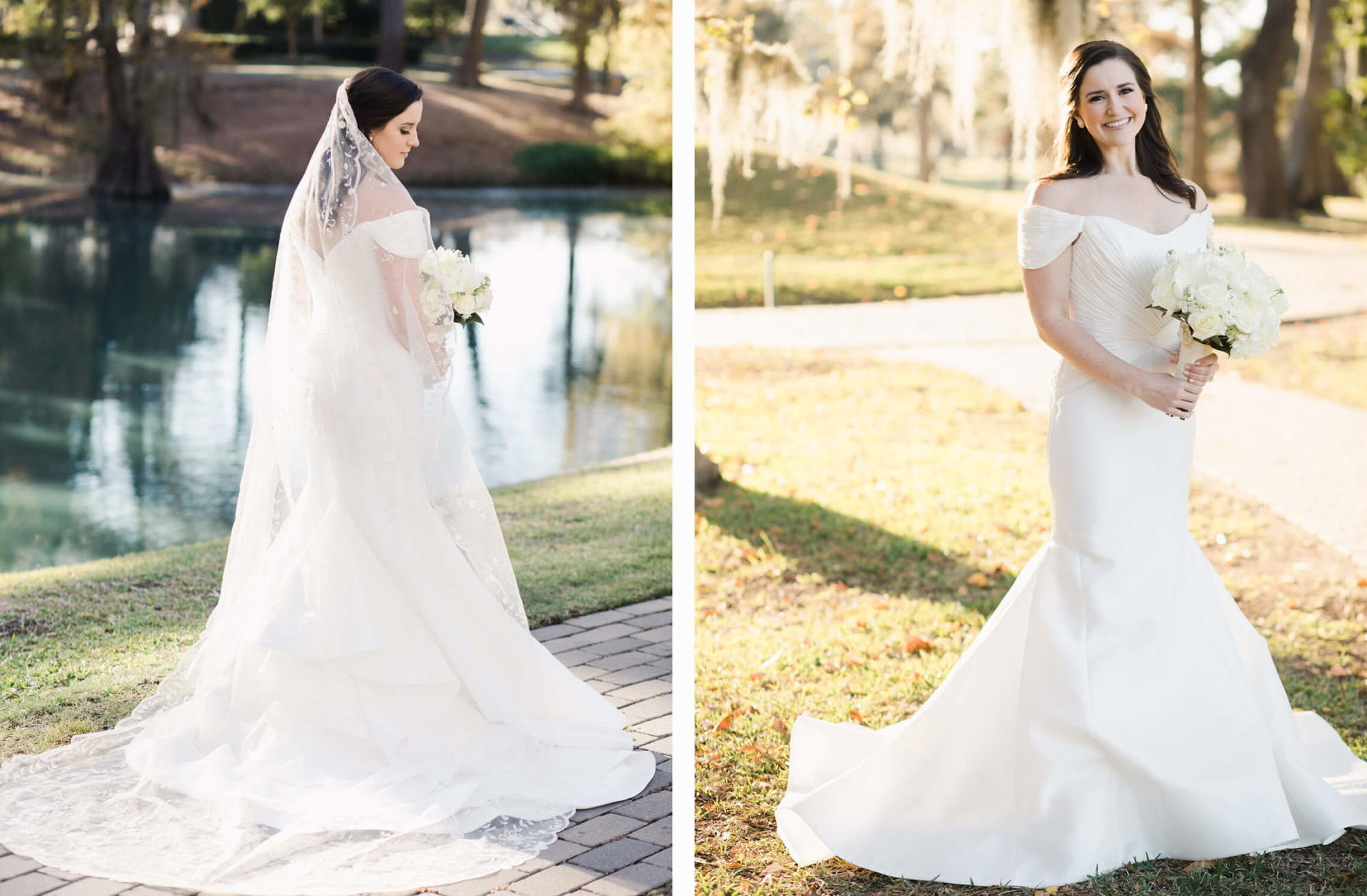 Bridal portraits at Lakeside Country Club